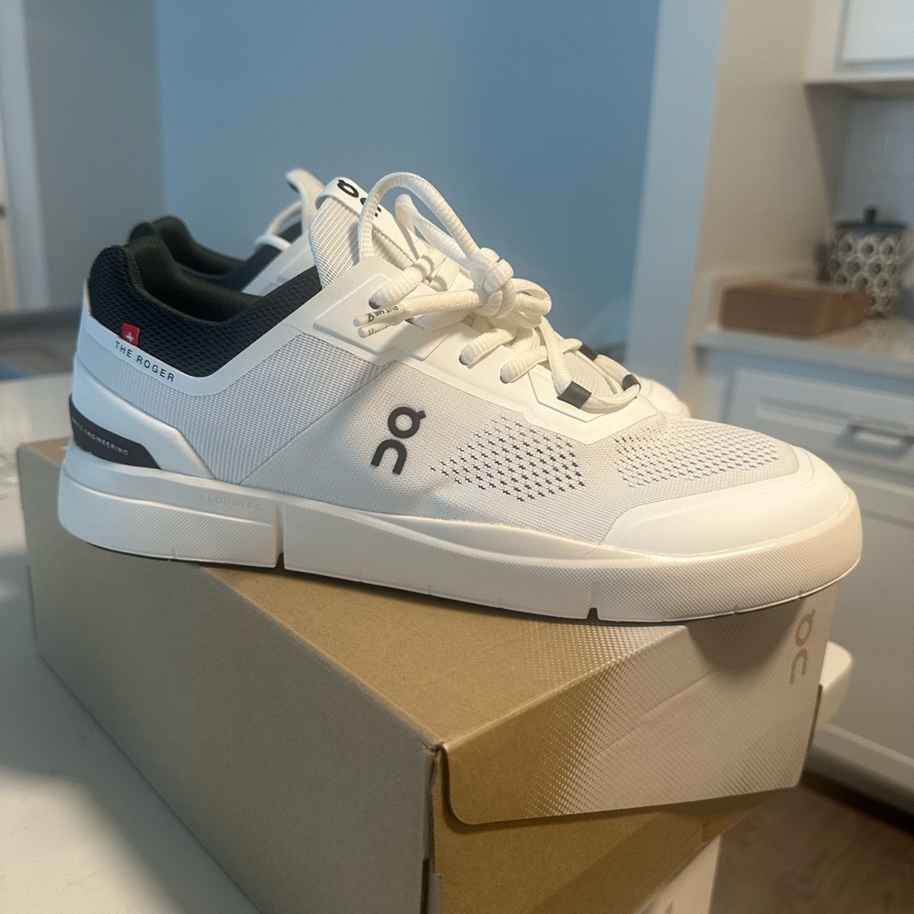 On Running Men's White and Black Sneakers